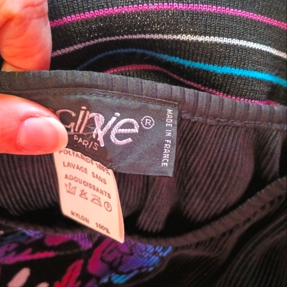 80s Virginie Paris Ladies Textured Ringer Tunic (Size Large) - Picture 6 of 6